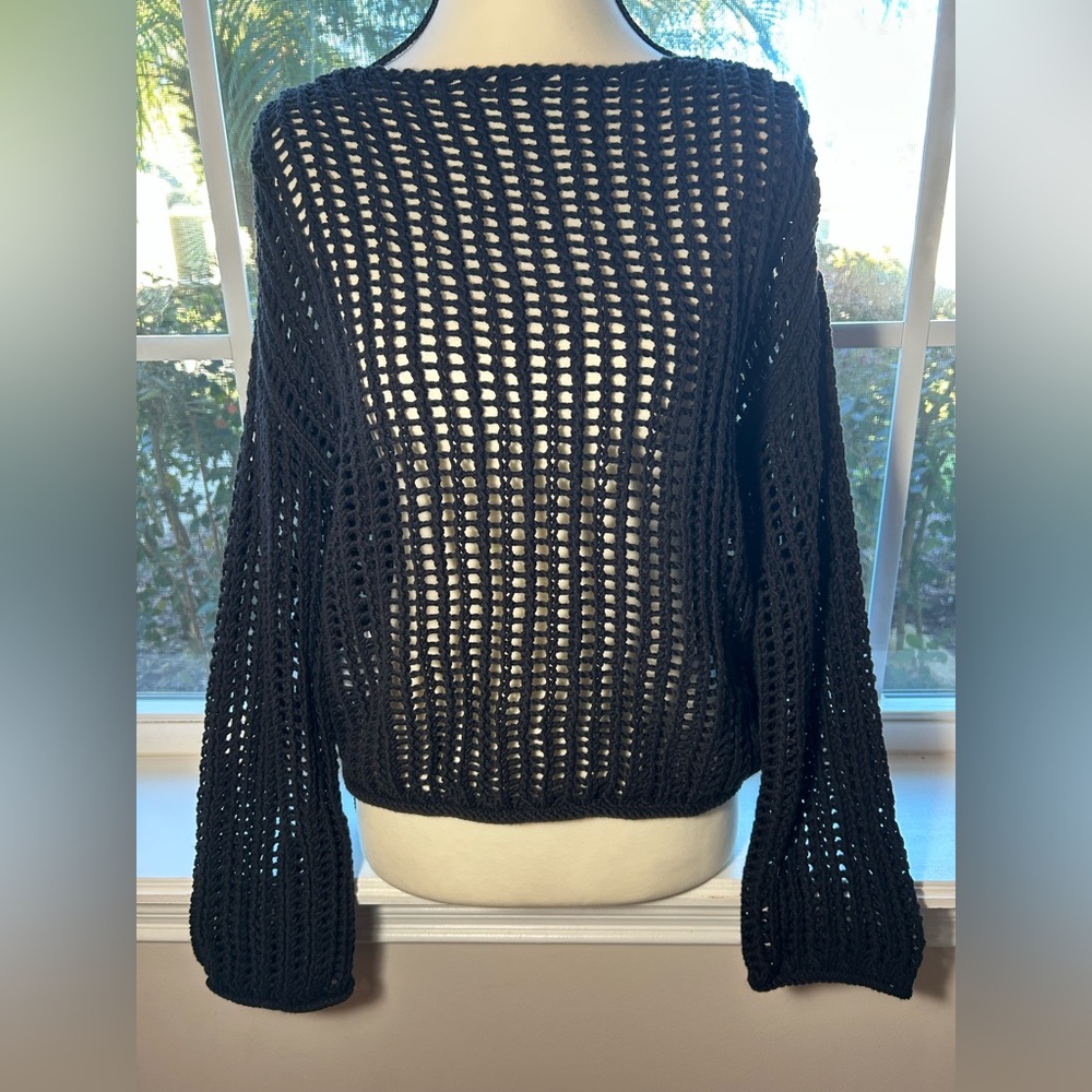 NWT🌷LOFT Black Loose Knit Sweater
